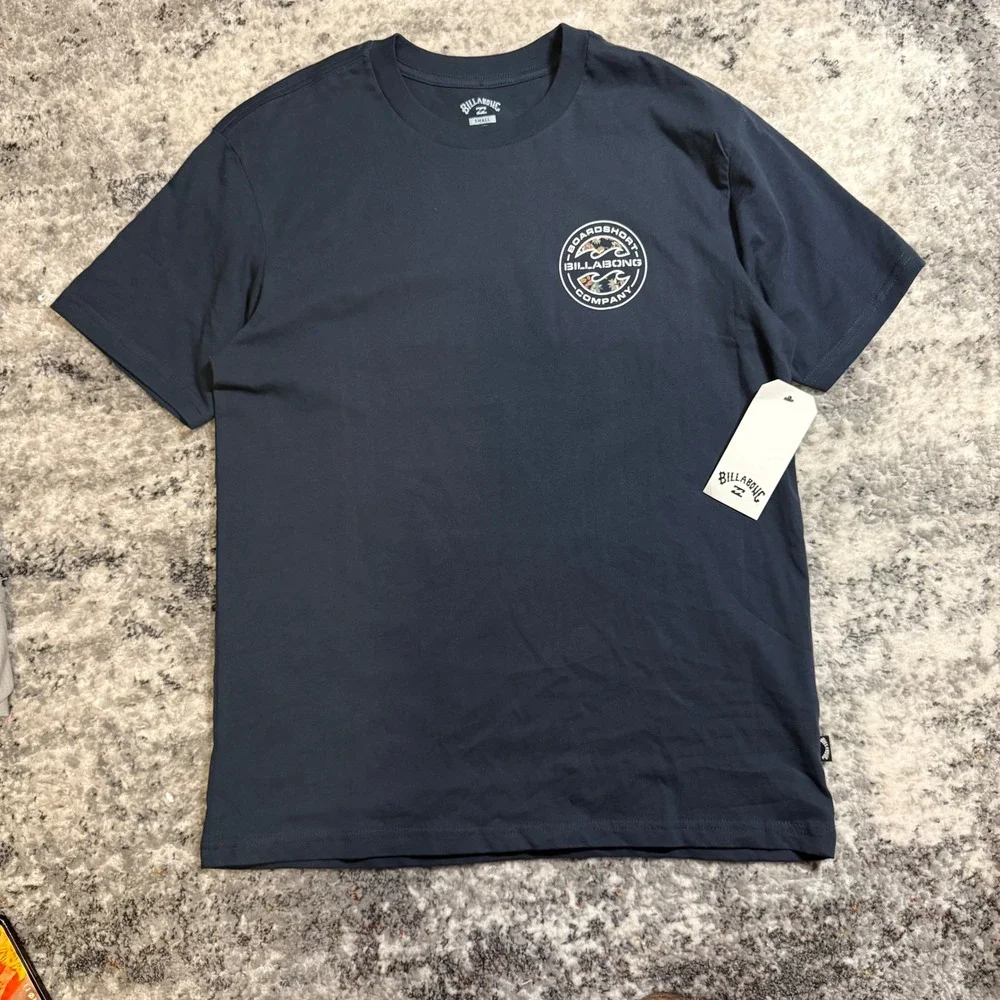 Billabong Mens Premium Tee Navy Blue Small‎ Short Sleeve Graphic T Shirt - Picture 2 of 6